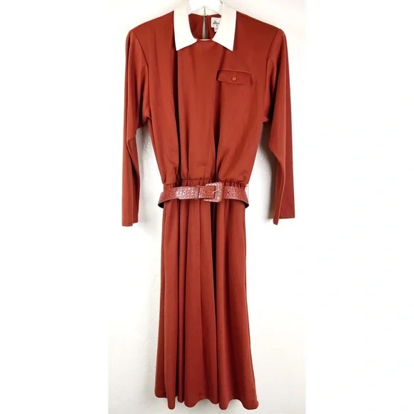 Blake Elisabeth | Dresses | Vintage 8s Dress Womens 8 Shoulder Pads Blake  Elizabeth Aline Belted Workwear | Poshmark